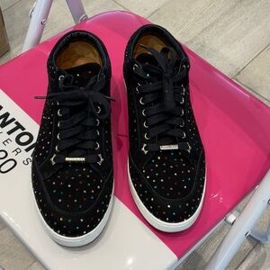 Jimmy Choo Black Multicolor Sneakers